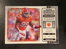 2023 Panini Chronicles Draft Picks Contenders College Ticket #22 Myles Murphy RC