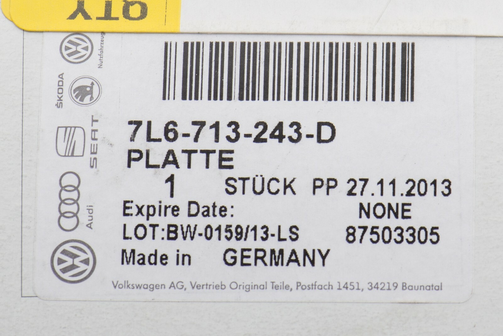 Volkswagen OEM 7 L 6713243 D Console Circuit Board for sale online 