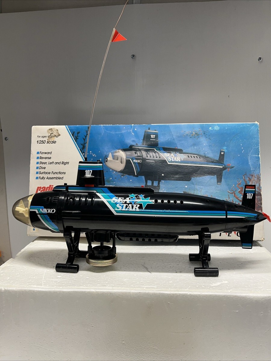 Rare Nikko Sea Star Submarine RC Radio Control 1/250 scale