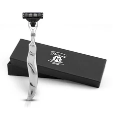 3 Edge Razor for Men, Stainless Steel Men’s Razor, Long Grip, Women’s Razor