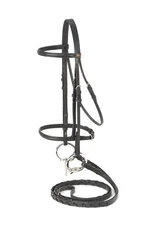 Draft Horse English Bridle and Reins - Premium Black Leather Last One