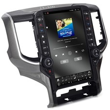 Car Radio Stereo For Dodge RAM 1500 2500 3500 2019-2024 Tesla style USB 4 64GB