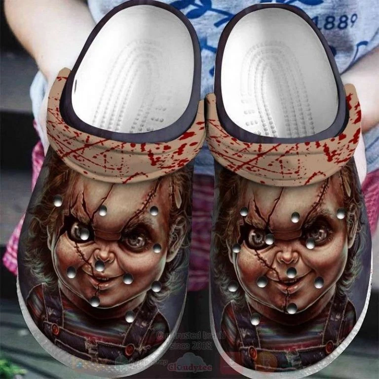 Chucky Horror Face Clogs Shoes