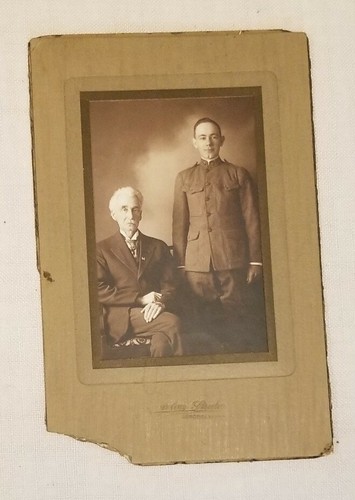Antique WW 1 Doughboy with Father Photograph - Picture 2 of 4