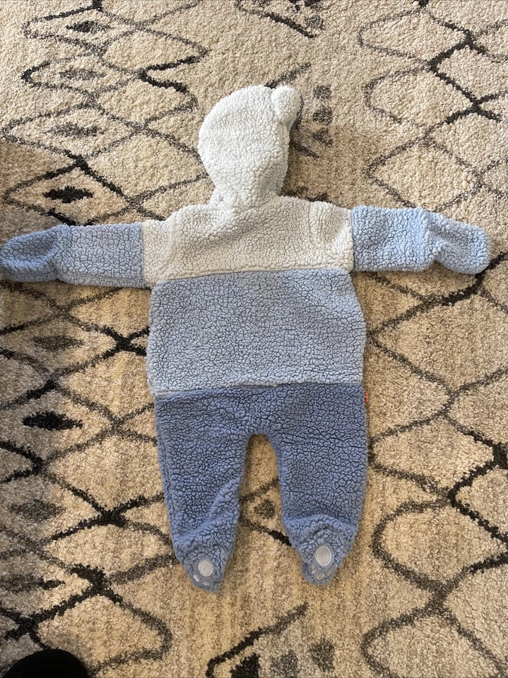 Magnífico pijama con capucha polar de una pieza para bebé infantil talla 3 meses Foto 4 de 4