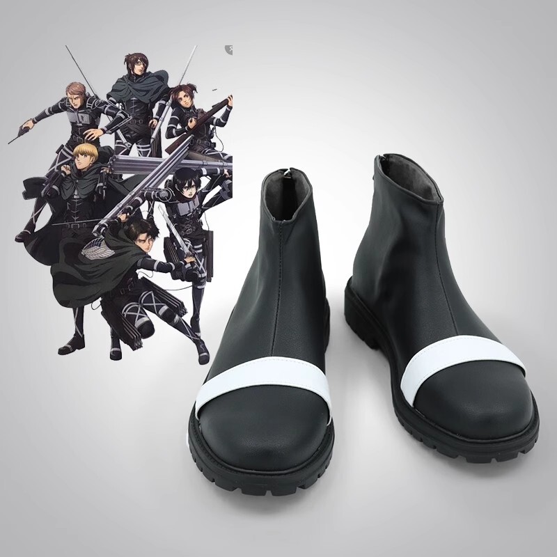 Cosplay Attack on Titan Levi Ackerman Shoes Boots Cosplay Costume