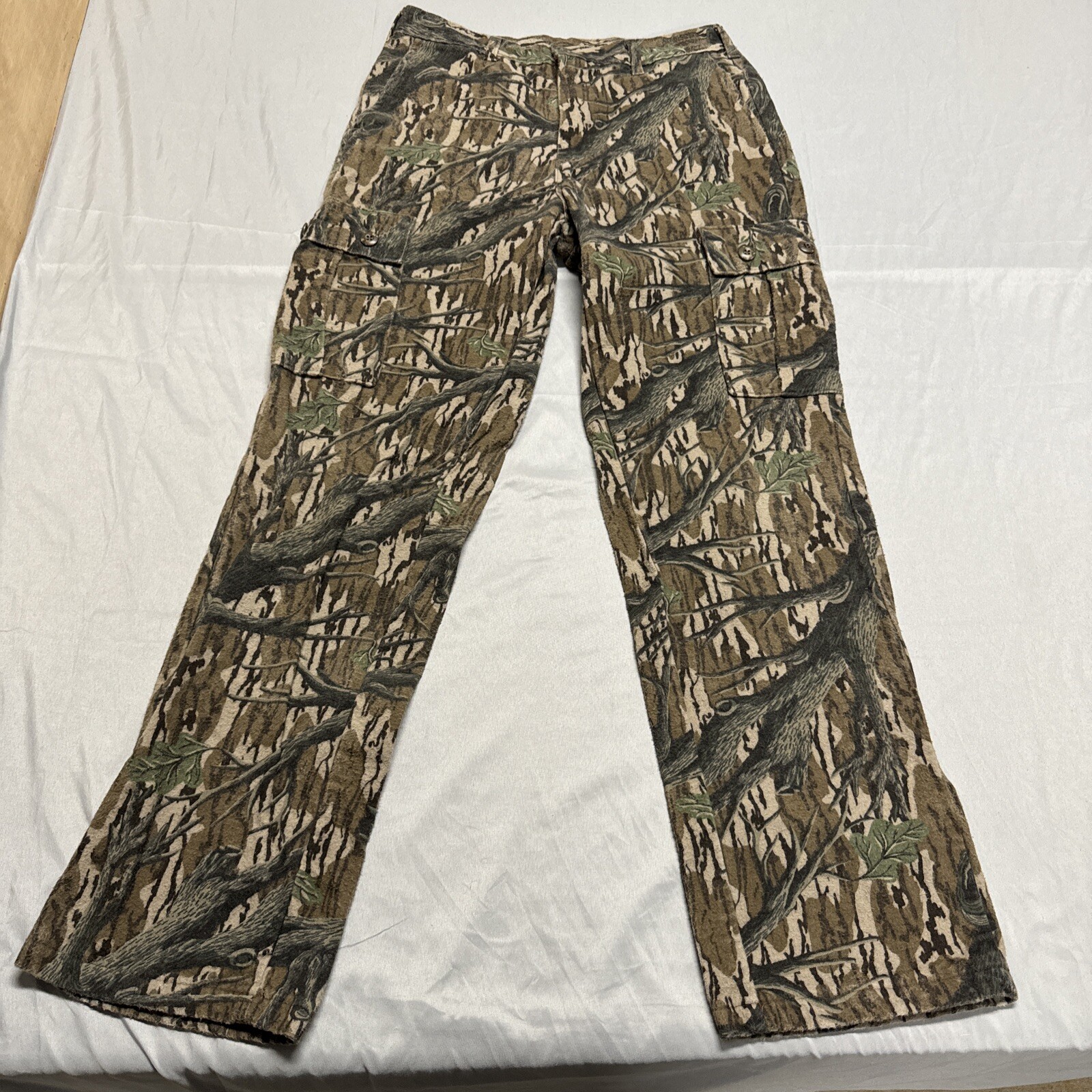 Vintage Mossy Oak Tree Stand Chamois Camo Cargo Pants Mens Med 33x33