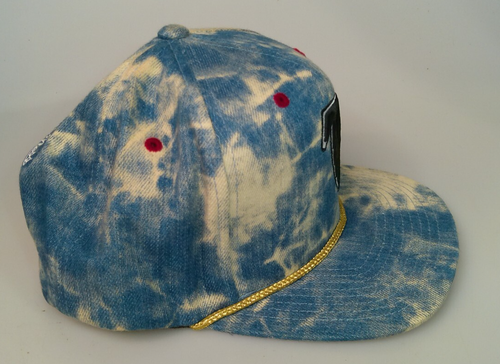 Atlanta Falcons Hat Cap Snap Back M&N NFL Vintage Bleach Denim Gold Rope Y2K - Picture 5 of 9