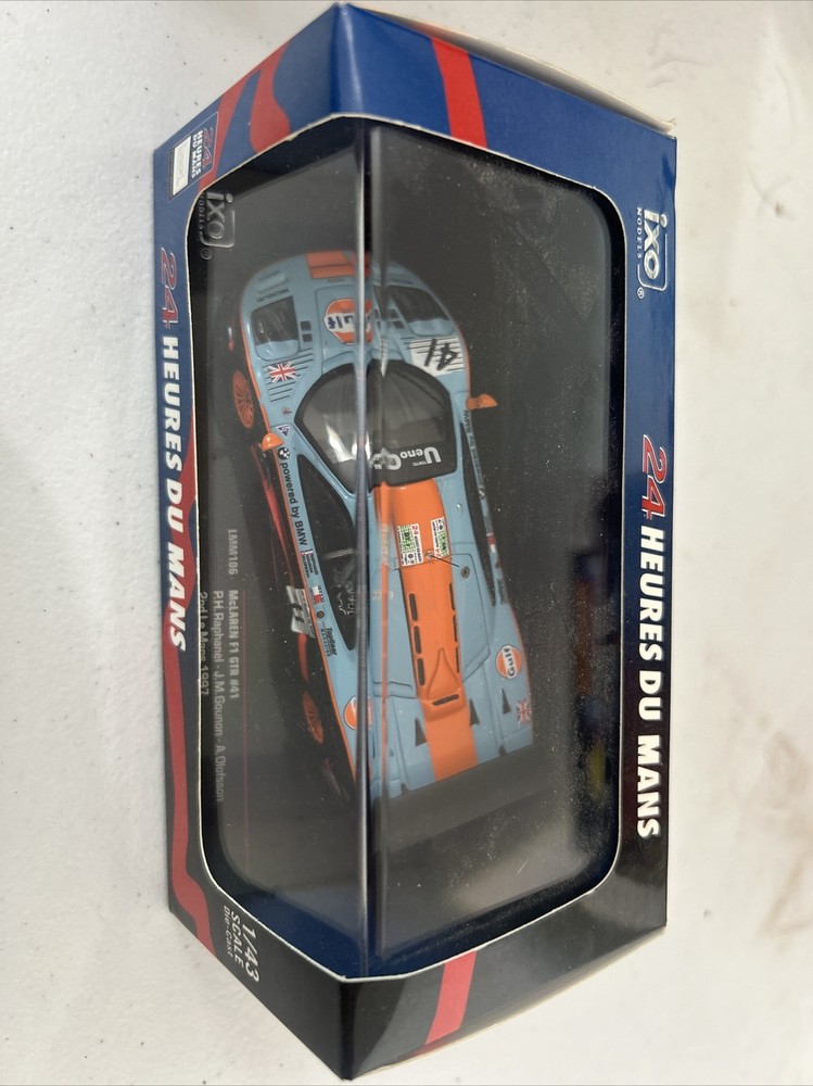 IXO 1/43 MCLAREN F1 GTR #41 GULF Team LMGT1 1997 LE MANS Racing Model Car