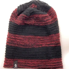 Forbusite Black Stripe KNit Winter Slouch Hat