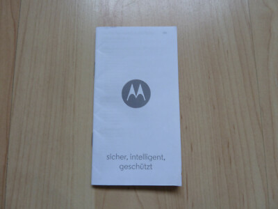 MOTOROLA MOTO G SICHERHEIT UND RECHTLICHE INFORMATIONEN MOTOROLA