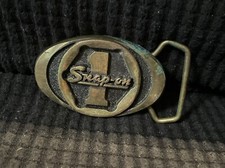 SNAP On TOOLS No. 1 Solid Brass Vintage BELT BUCKLE BTS