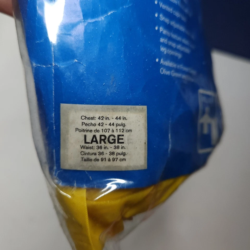 TRAJE DE LLUVIA Stearns RAINJAMMER .15 mm ropa seca chaqueta y pantalones con capucha talla L #8045YEL Foto 4 de 4