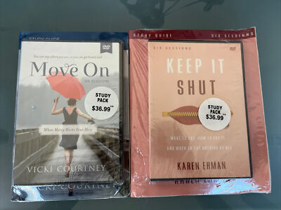 Keep it Shut by Karen Ehman, Move On by Vicky Courtney, Study Guide and DVD New!
