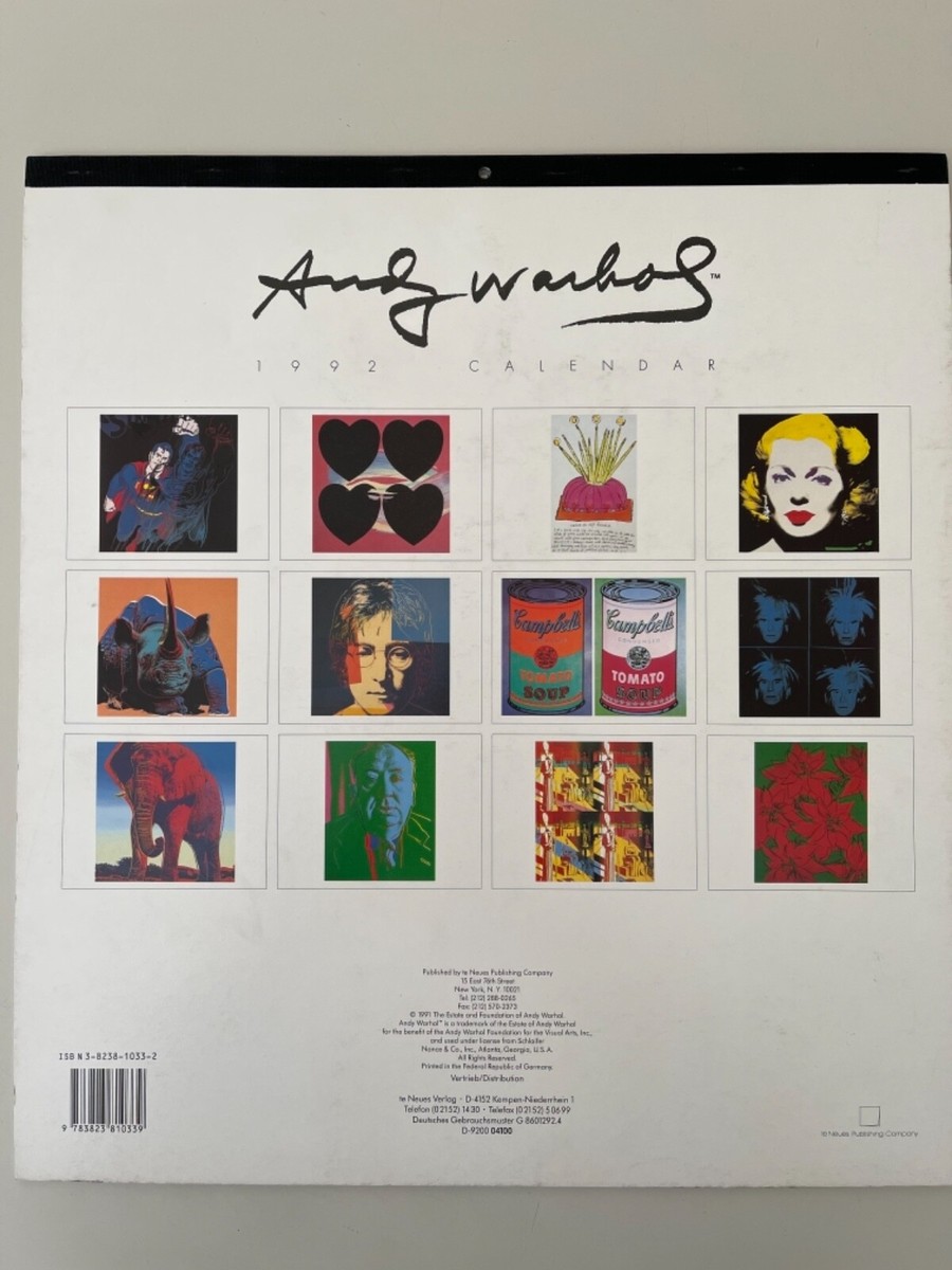 andy warhol カレンダー　2013-2020の8年分 andy-warhol-vintage-1985-pop-
