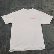 Vintage Yamaha Snowmobile Santa Men's L White Shirt