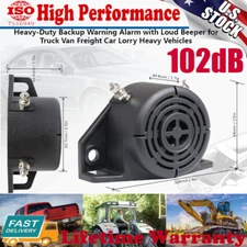 Universal 102dB Back Up Warning Alarm Reverse Siren Buzzer Horn Beeper Truck Car