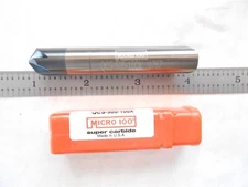 NEW MICRO 100 USA 1/2" DIA. X 3" OAL X 100 DEGREE 6FL SOLID CARBIDE CHAMFER MILL
