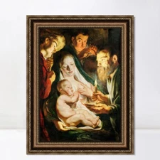 Framed Print The Holy Family with Shepherds by Michelangelo Merisi da Caravaggio