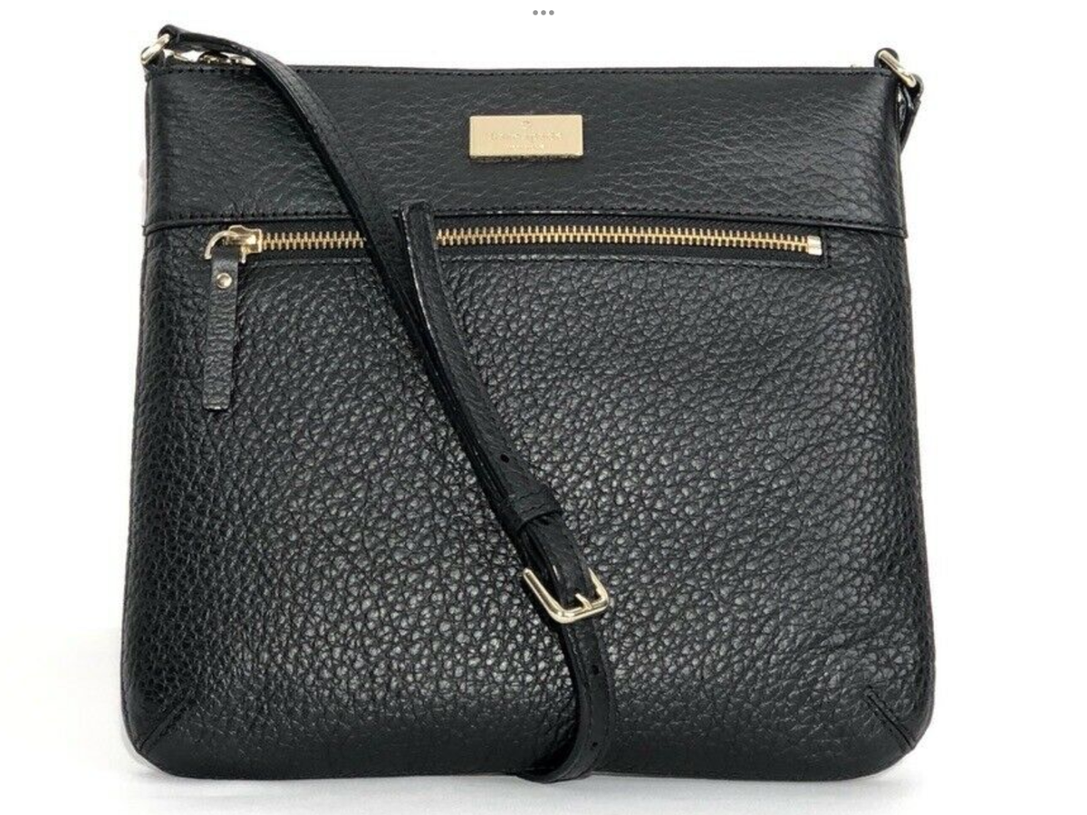 NWT Kate Spade Prospect Place Rima Black Pebble Leather Crossbody Bag