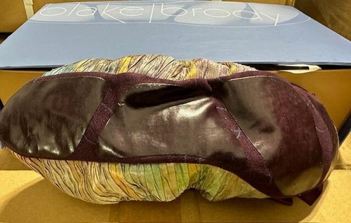 NEW BLAKE BRODY LAUREN CORDUROY MULTI/WINE BALLERINA Flats SHOES sz 7.5 - 8 - Picture 3 of 6