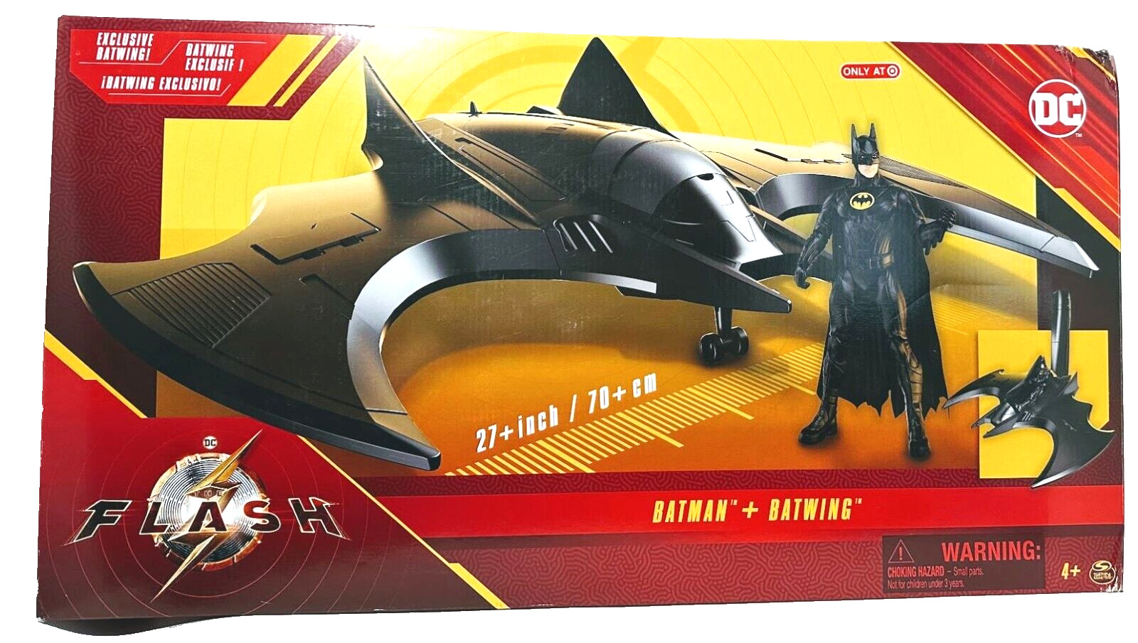 DC Comics The Flash 27" Batwing and 12" Batman Action Figure - NEW