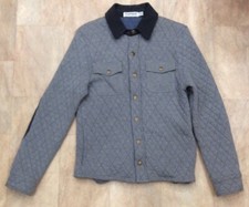 Veste matelassée légère Topman gris bleu coton mélangé Argyle taille S