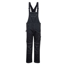 Image of Portwest PW3 Work Bib and Brace Triple-stitched Durable Kneepad Pockets Overall