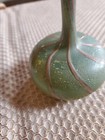 VINTAGE NEKER ART ISRAEL GLASS BLOWN  GREEN  OPALESCENT PERFUME BOTTLE 5.5IN TAL — photo 5