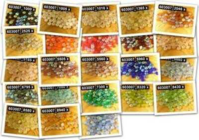 6 mm Flach Rund Glas Oval Perlen Matt Glänzend x80 Stil 603007 23 FARBE 888D