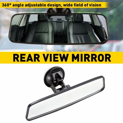 Car Truck Interior Rear View Mirror Wide Suction Cup Mirror Adjustable EOA