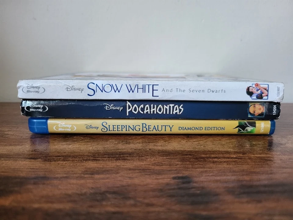 Disney Blu-ray Lot - Snow White, Pocahontas, Sleeping Beauty Bolt DVD Slipcase - Image 3 of 4