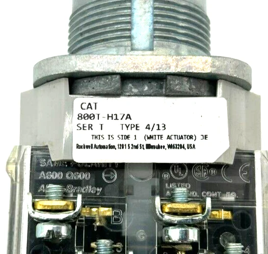 New Allen Bradley 800T-H17A Ser. T Selector Switch, 2 Position (Missing Lever) - Image 4 of 4