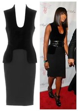 Vintage Alexander McQueen Black Velvet Bodice Dress Super Model’s choice