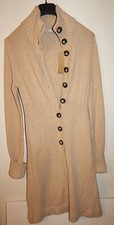 Laundry By Design Women's Wool Knit Long Jacket Beige Sz S New Authentic