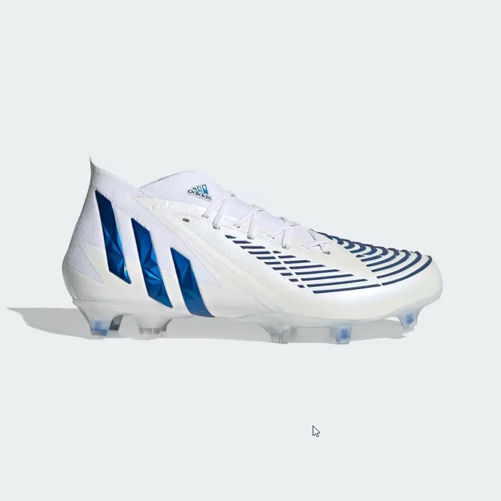 Stivali da calcio Adidas Unisex Predator Edge.1 FG bianco blu prezzo di prezzo £180