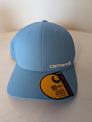 Carhartt Force Flexfit Logo Graphic Work Snapback Cap Hat Azure