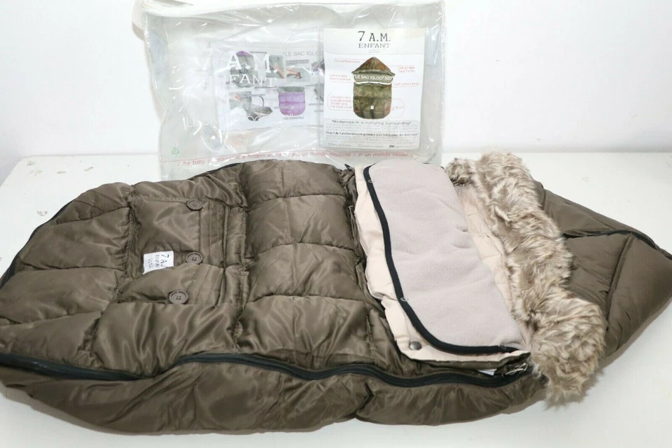 7 AM Enfant "Le Sac Igloo" Footmuff, Größe L, cafe, Fußsack Cafe