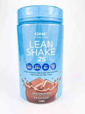 GNC Total Lean Shake 25 Rich Chocolate 1.83 Lbs Meal Replacement, Exp 01/26