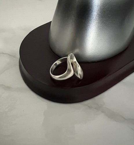 Georg Jensen #221 Koppel Design S Swish Sterling Silver Ring size 5.5 - 6 - Picture 3 of 11