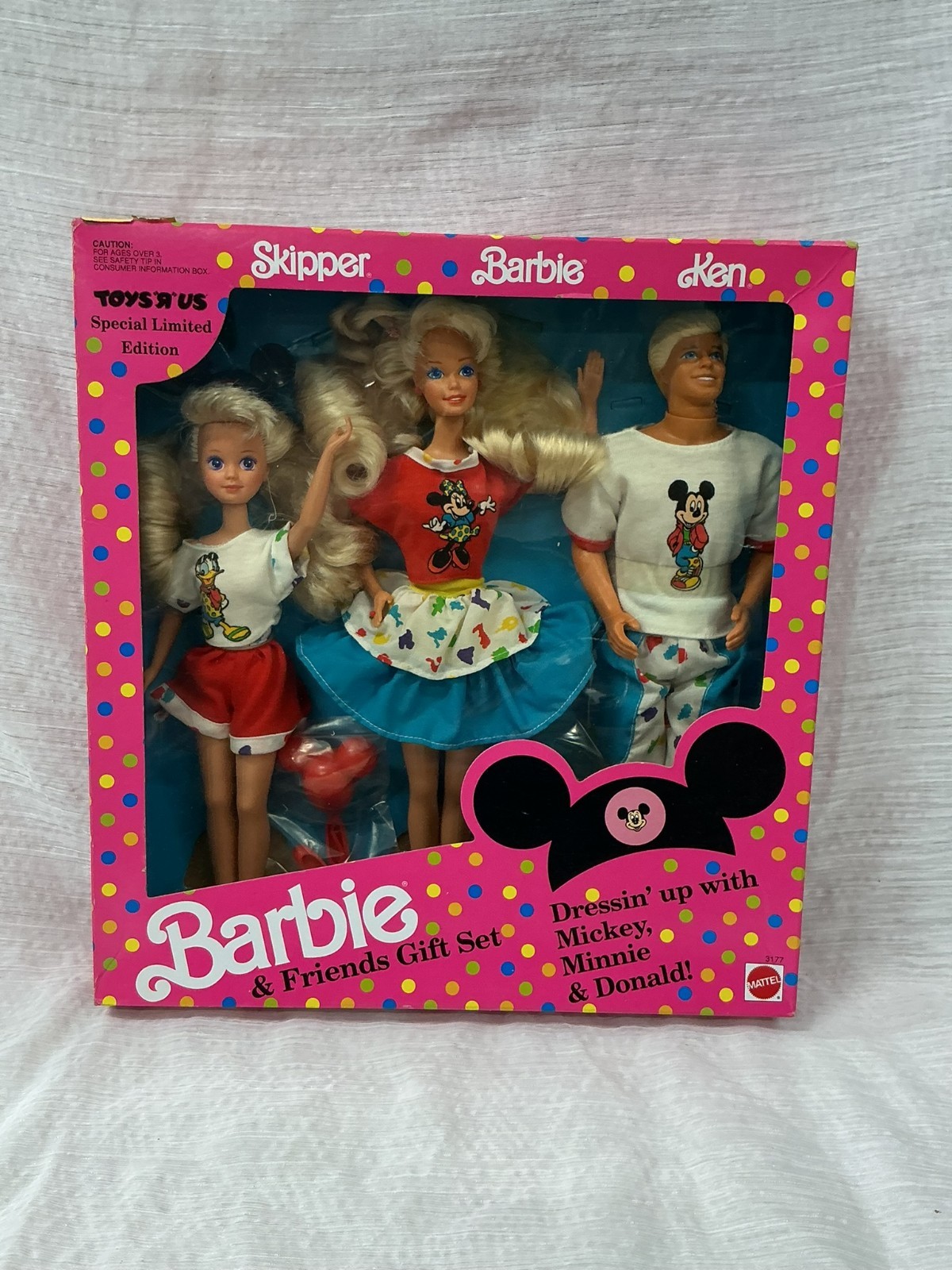 'r' Us Barbie Skipper Ken Friends Gift Set #3177 New