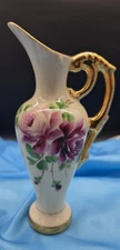 Vintage Mini  Handpainted Porcelain Floral Vase/creamer/pitcher