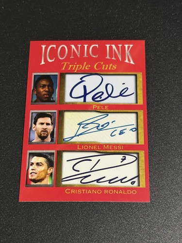 iconic ink triple cuts pele lionel messi cristiano ronaldo /1000 facs auto