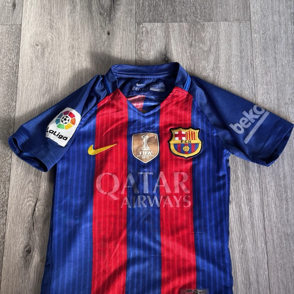 耐克巴塞罗那足球俱乐部 2015 - 2016 梅西 #10 主场球衣 4 码 — 第 3/4 张图片