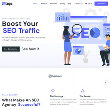 SEO Company Website Design for Sale with Free VPS Web Hosting