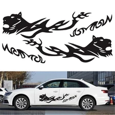 2Pcs Universal 68.9 "× 16.9" Car Side Door Body Decal Waist Line Sticker Decals