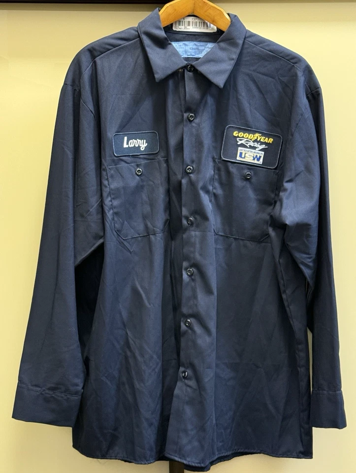 Camisa de trabajo Goodyear Racing Cintas XL-RG, parche Larry, logotipo USW Foto 2 de 4