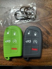 Coolbestda Rubber 5 Button Key Fob Cover for Jeep Dodge Chrysler .2 pack