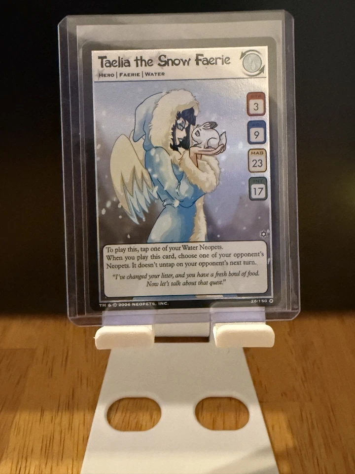 Neopets TCG - Taelia the Snow Faerie  26/150- UR FOIL - Hannah Ice Caves 2004 NM - Image 3 of 3