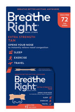 Breathe Right Extra Strength Tan Nasal Strips 72 Tan Strips New
